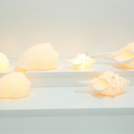 CERAMIC OCEAN DECOR CONCH WITH LED